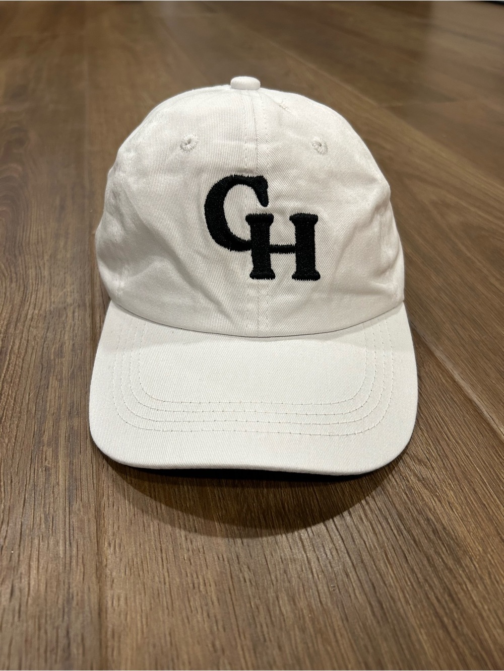 White Gold Hinge Embroidered Baseball Cap - Classic Casual Hat